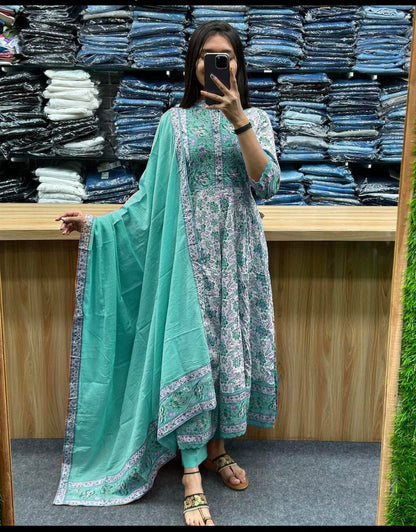 Gorgeous Floral Blue VC FVD - Indian Dress House 786