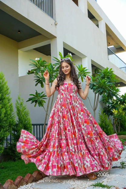 Gorgeous Floral Pink LC 2005 FVD - Indian Dress House 786