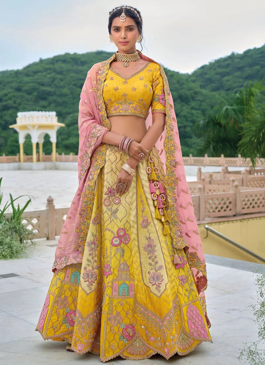 Gorgeous Floral Yellow S ANARAL - Indian Dress House 786