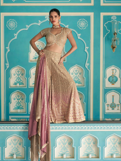 Gorgeous Gold Beige 2 Tone SYLP - Indian Dress House 786
