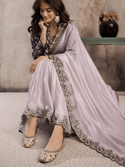 Gorgeous Gold Soft Floral JTS - Indian Dress House 786