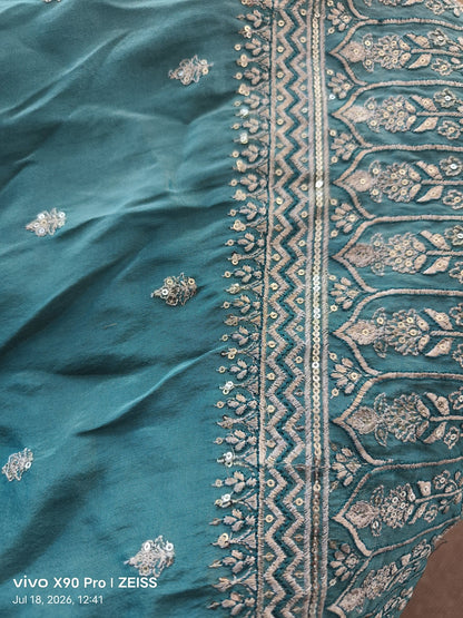 Gorgeous Green Floral Anarkali - Indian Dress House 786
