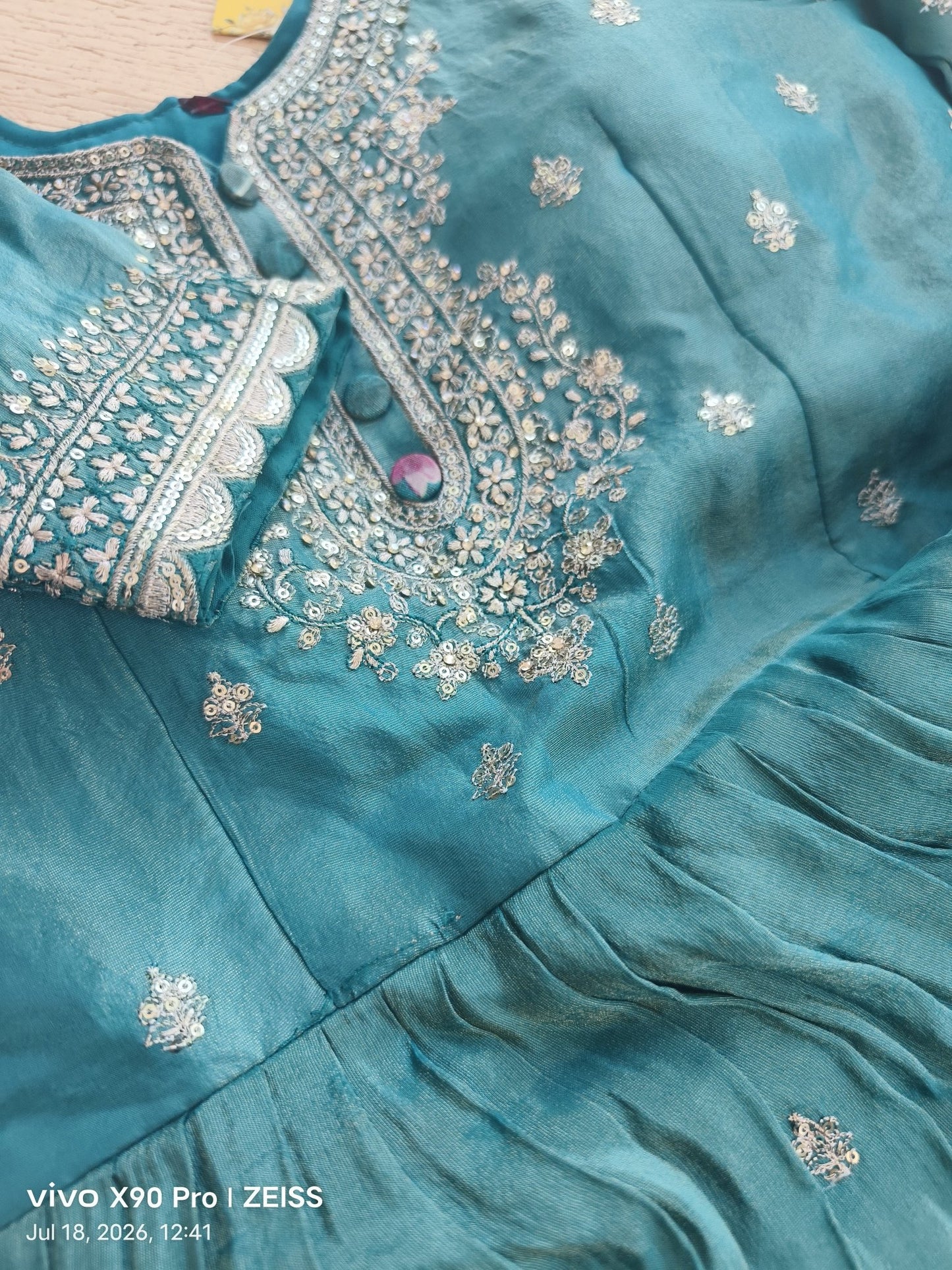 Gorgeous Green Floral Anarkali - Indian Dress House 786