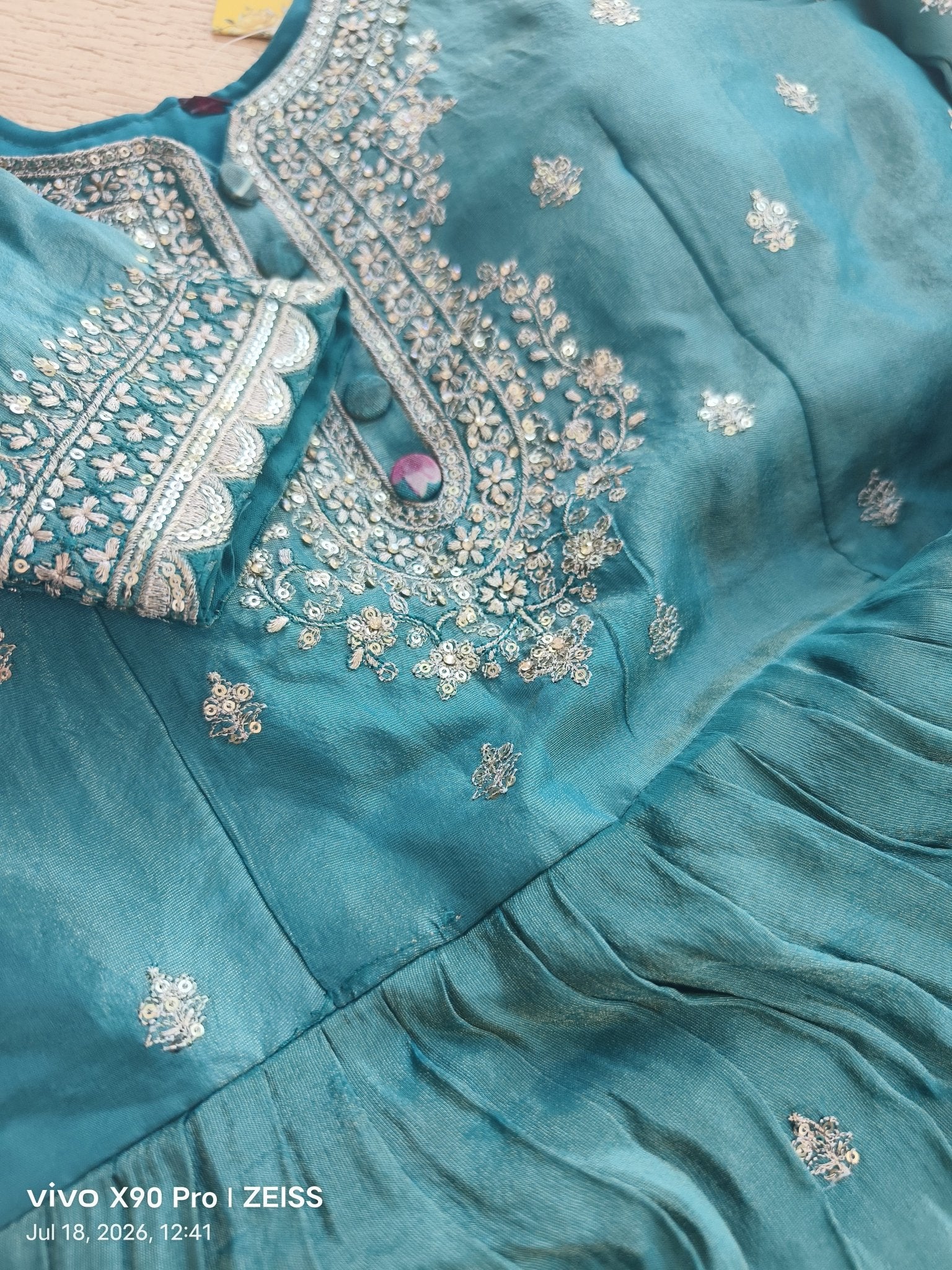Gorgeous Green Floral Anarkali - Indian Dress House 786