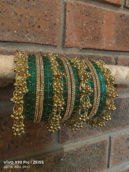 Gorgeous Green & GOLD JWY - Indian Dress House 786