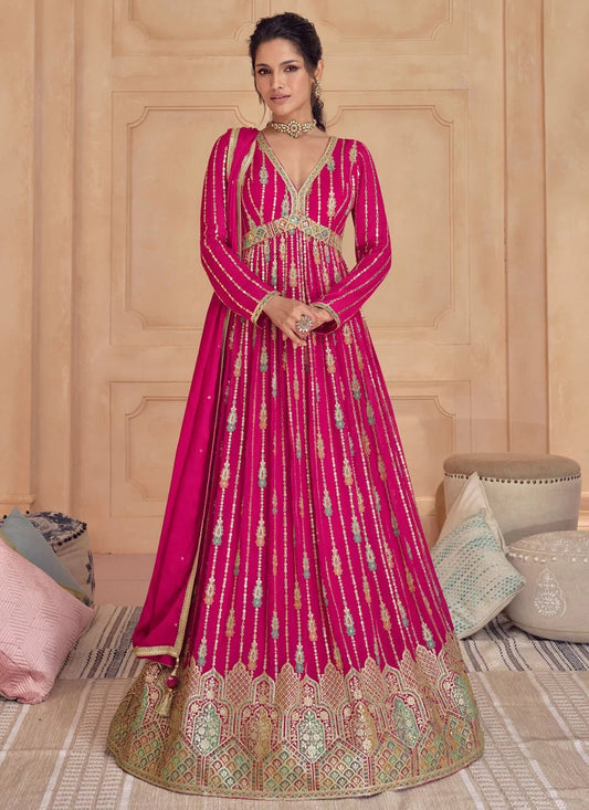 Gorgeous Hot Pink SAJ - Indian Dress House 786