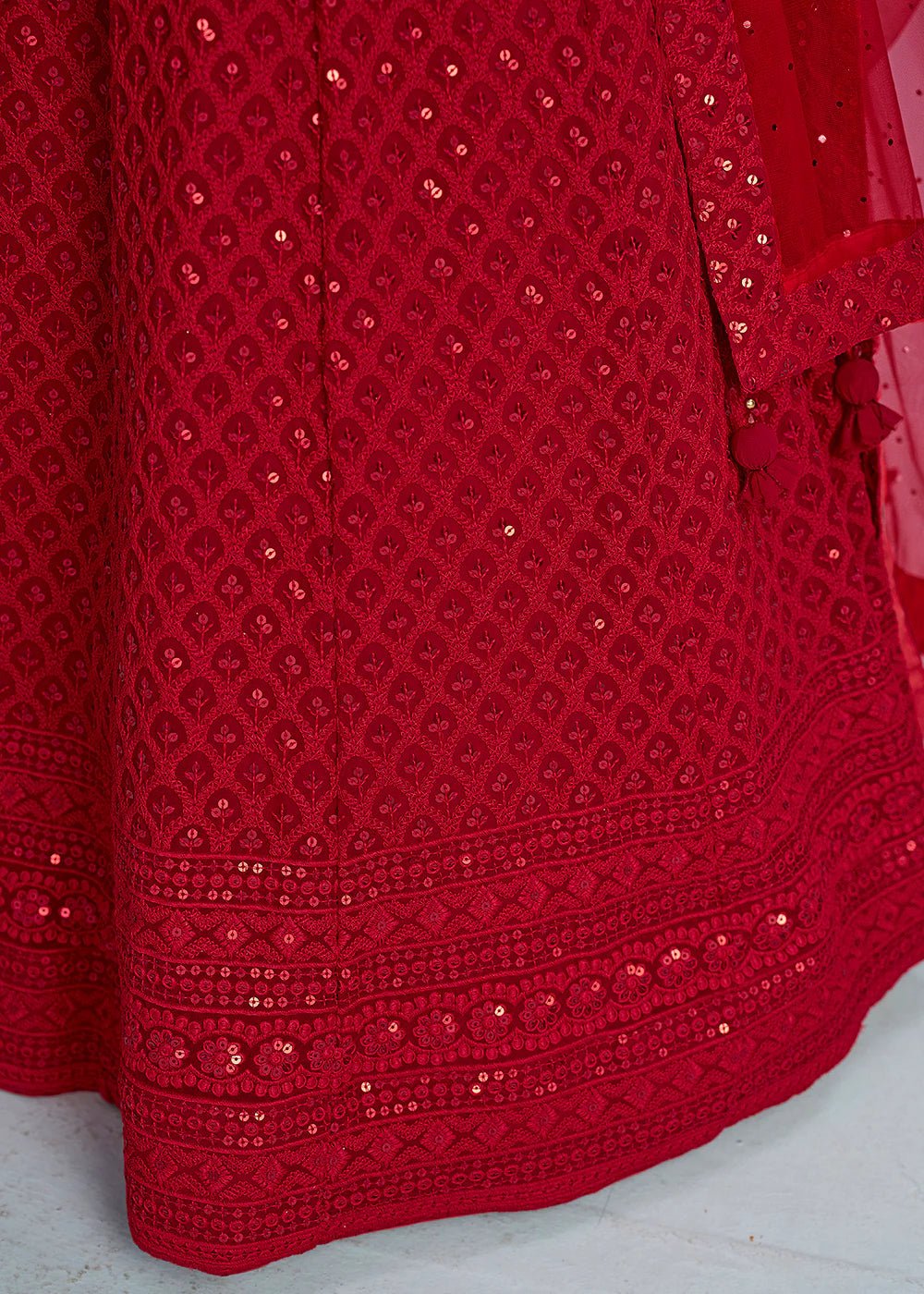 Gorgeous Hot Red ZFL - Indian Dress House 786