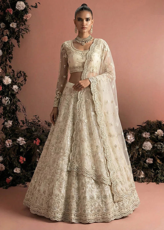 Gorgeous Ivory Floral AZBL - Indian Dress House 786