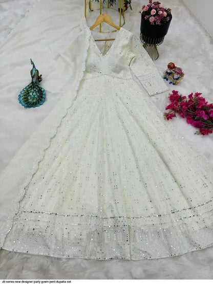 Gorgeous Ivory White FVD - Indian Dress House 786
