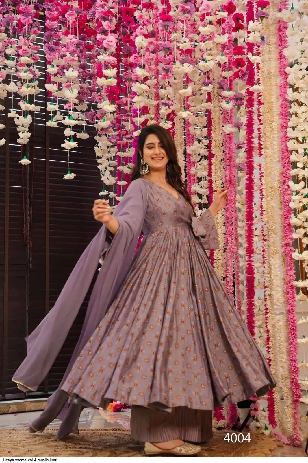 Gorgeous Lavender LC VMY 4004 FVD - Indian Dress House 786