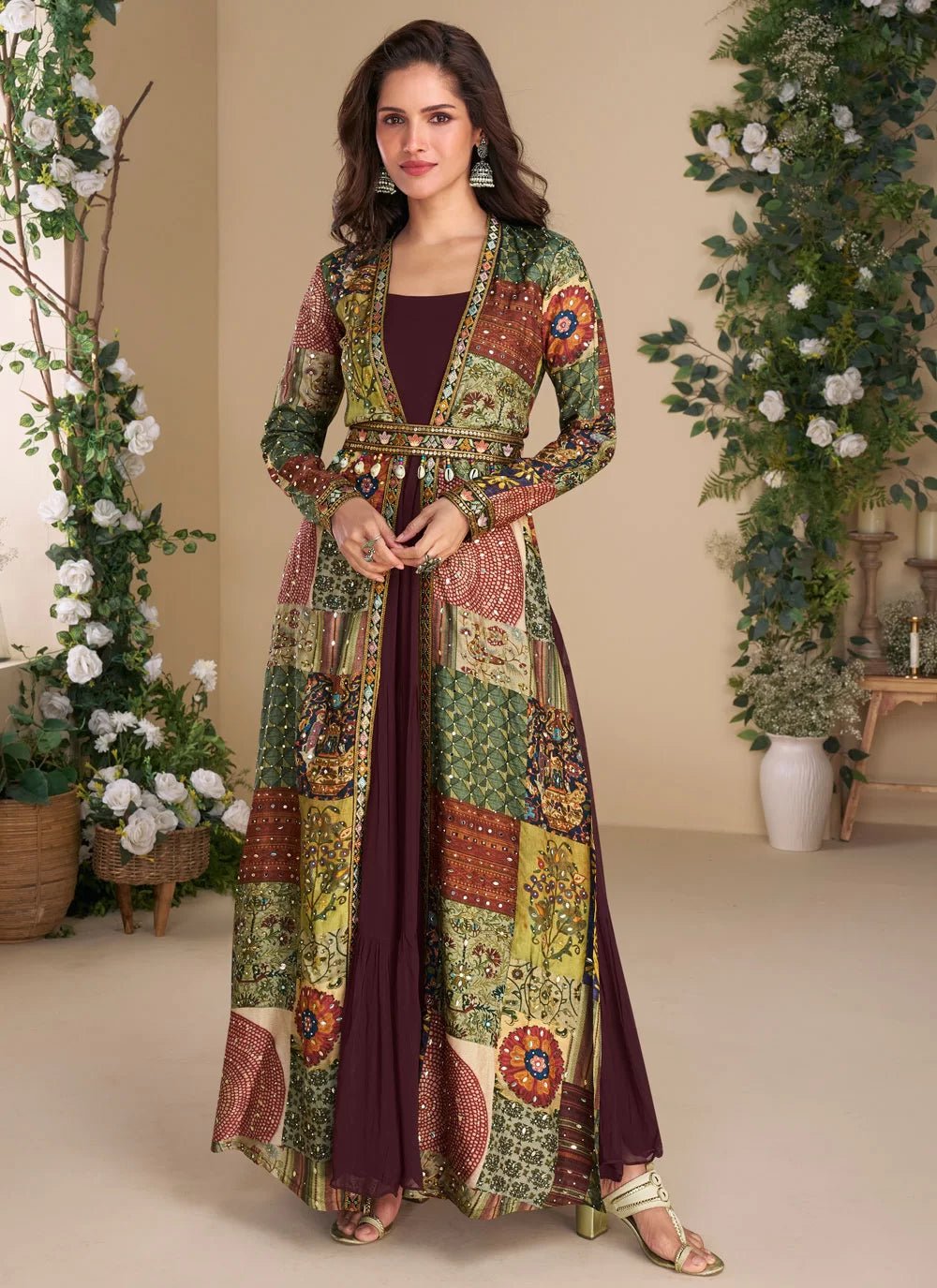 Gorgeous Maroon MC SYJ - Indian Dress House 786
