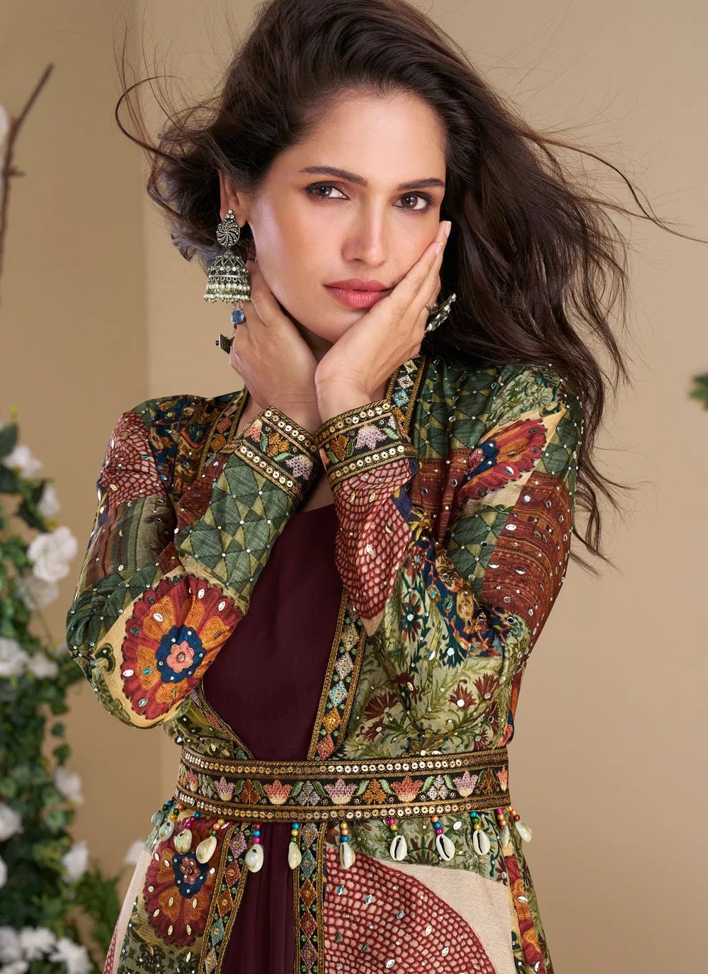 Gorgeous Maroon MC SYJ - Indian Dress House 786