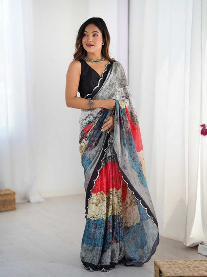 Gorgeous Multi Color KES Saree - Indian Dress House 786