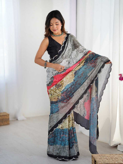 Gorgeous Multi Color KES Saree - Indian Dress House 786
