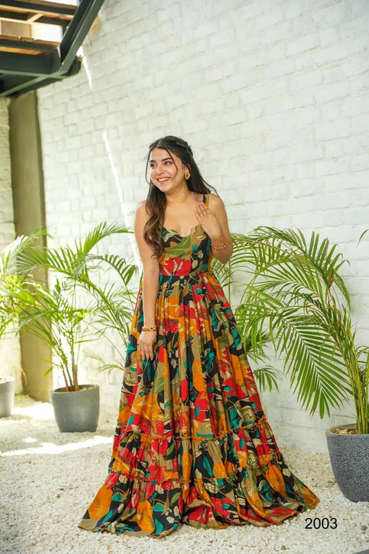 Gorgeous Multi Color LC 2003 FVD - Indian Dress House 786