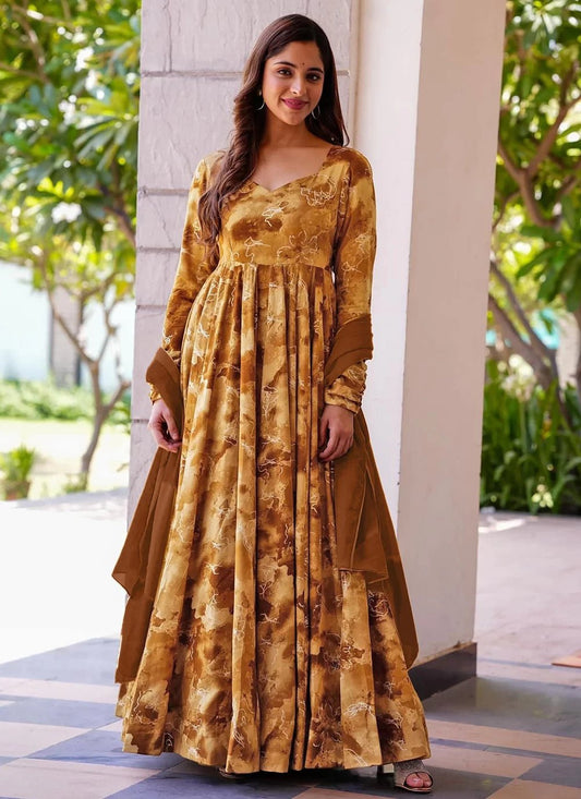 Gorgeous Mustard LC 1906 FVD - Indian Dress House 786