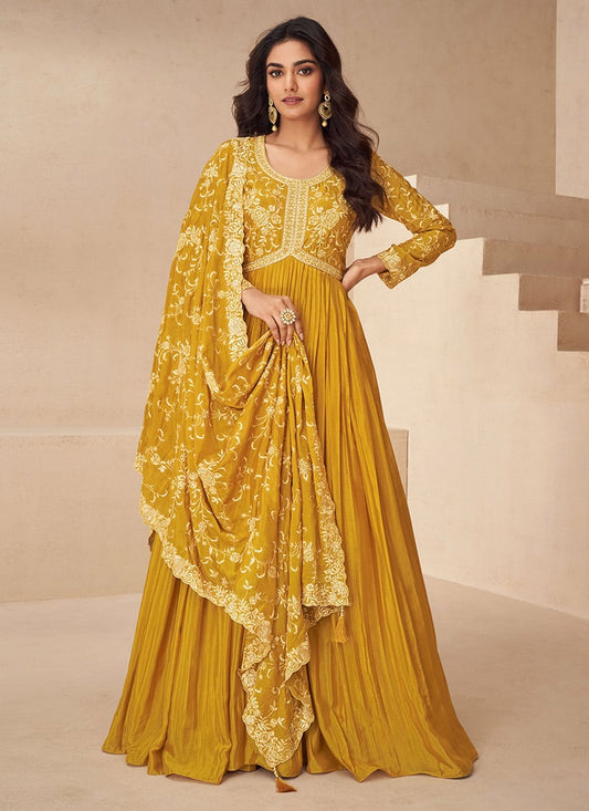 Gorgeous Mustard Yellow AKSF - Indian Dress House 786