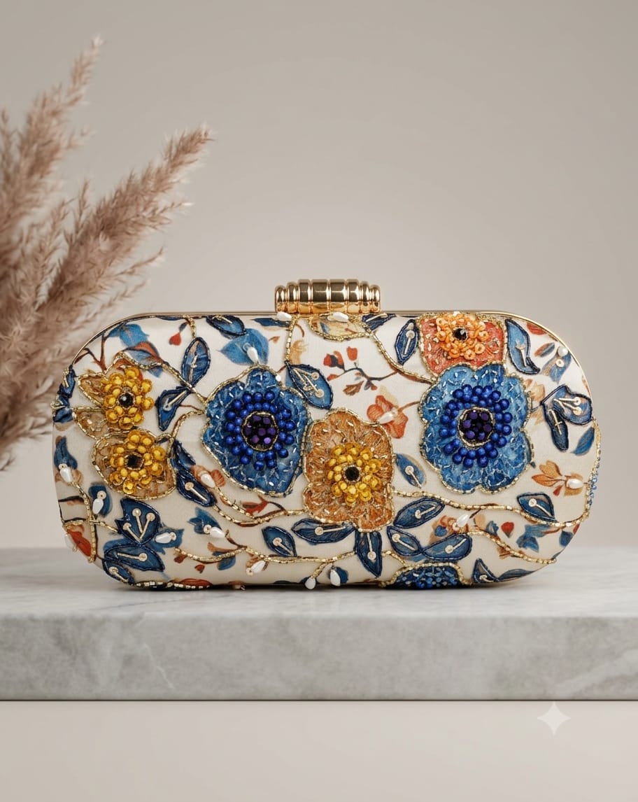 Gorgeous Mutli Color Blue & Gold CFB - Indian Dress House 786