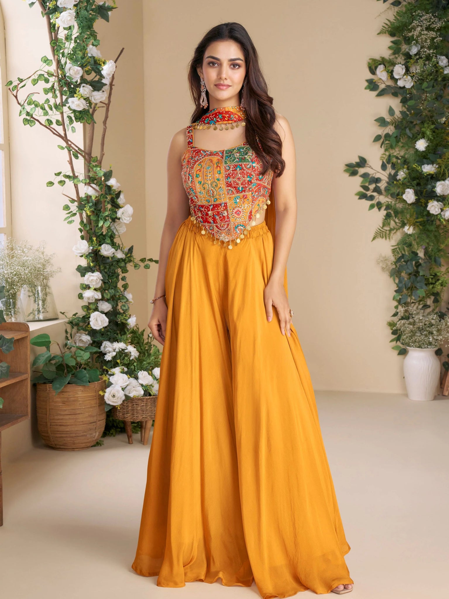 Gorgeous Orange MC SYMO - Indian Dress House 786