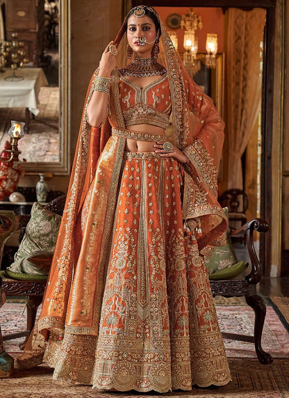Gorgeous Orange MJL - Indian Dress House 786