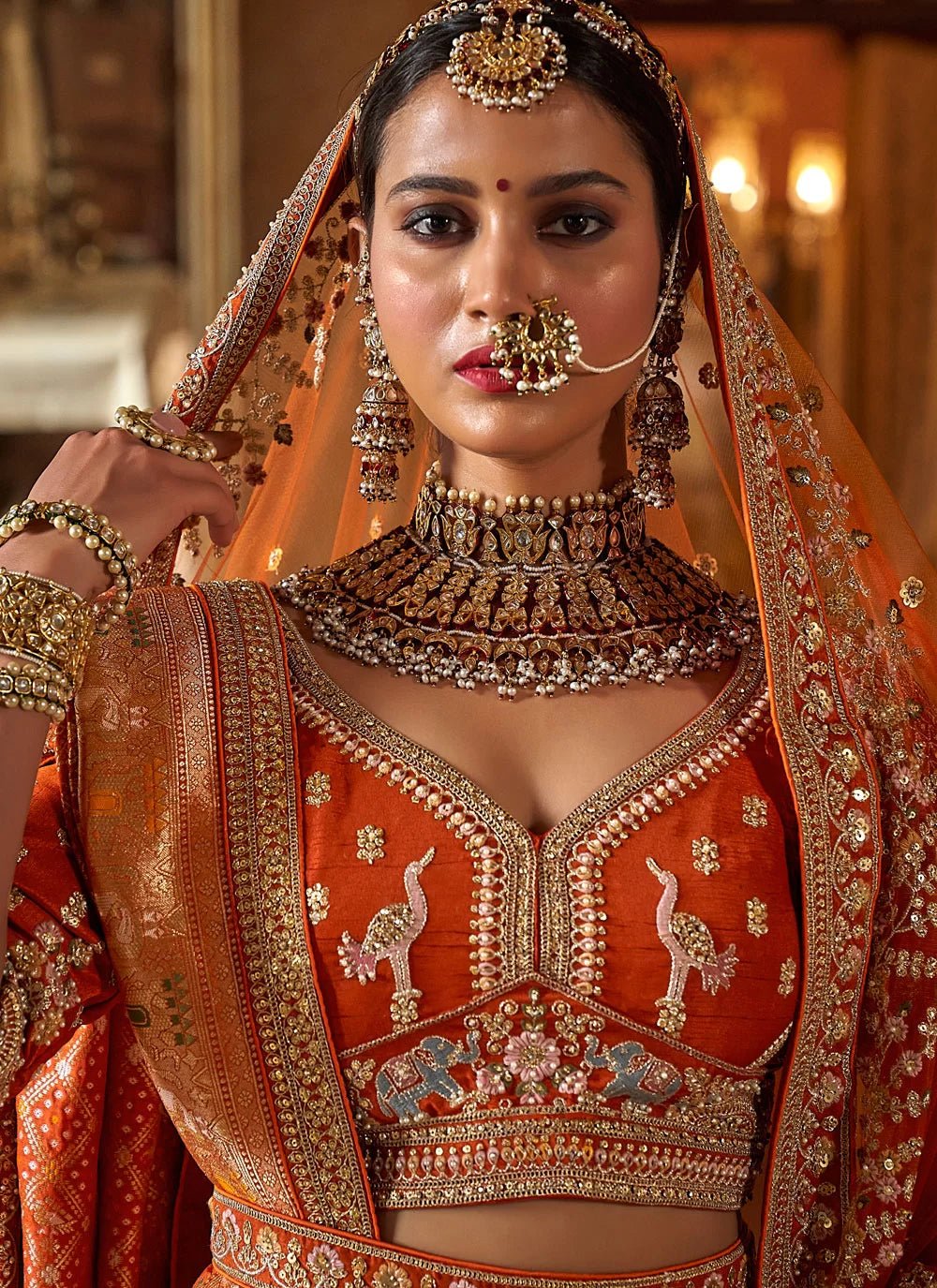 Gorgeous Orange MJL - Indian Dress House 786