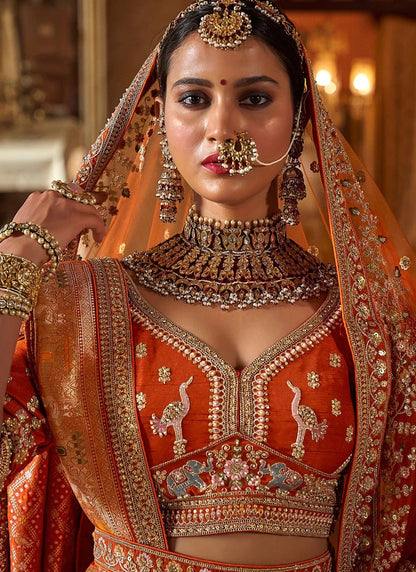 Gorgeous Orange MJL - Indian Dress House 786
