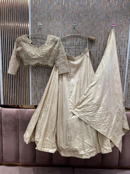 Gorgeous Pastel Gold DL - Indian Dress House 786