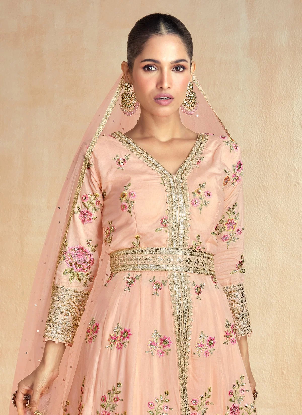 Gorgeous Peach ASHZ - Indian Dress House 786