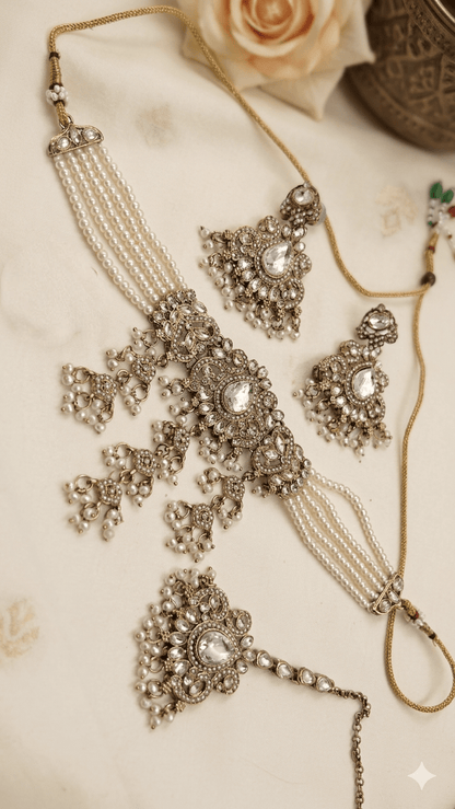 Gorgeous Pearl & Gold NK JWY - Indian Dress House 786