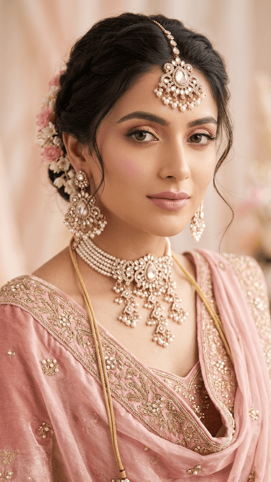 Gorgeous Pearl & Gold NK JWY - Indian Dress House 786