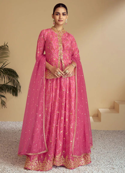 Gorgeous Pink & Gold GKFS - Indian Dress House 786