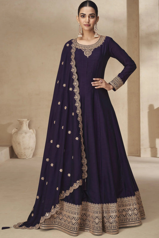 Gorgeous Purple AAKS - Indian Dress House 786