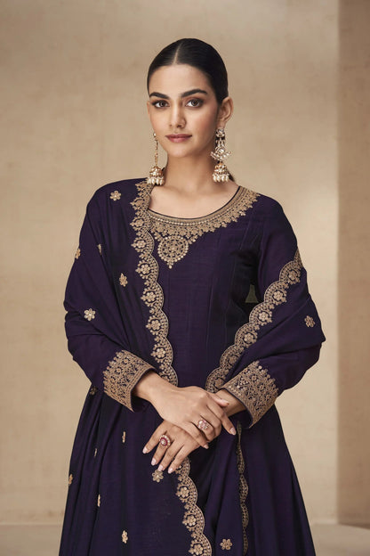 Gorgeous Purple AAKS - Indian Dress House 786