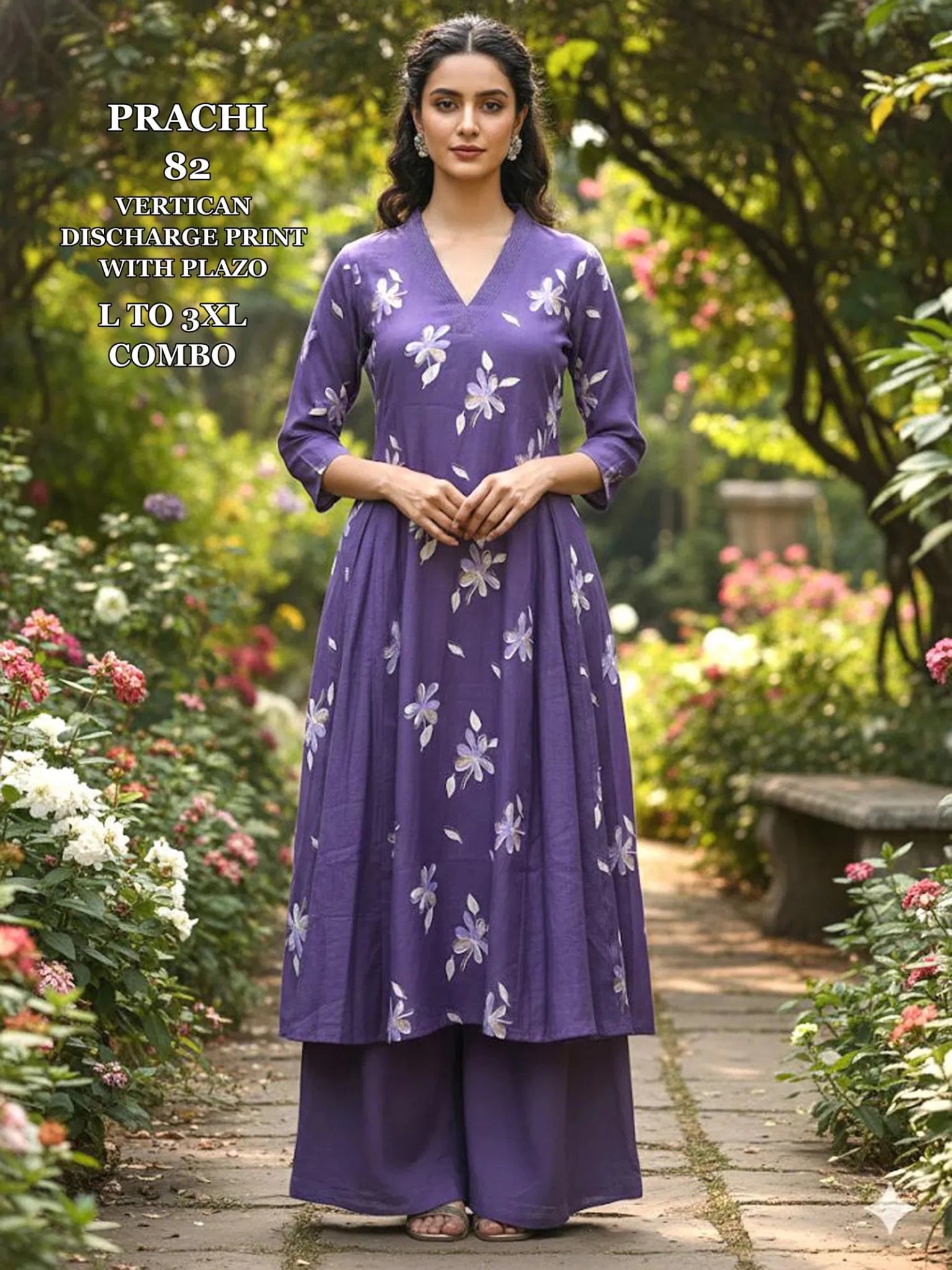 Gorgeous Purple Floral PR 82 KT - Indian Dress House 786