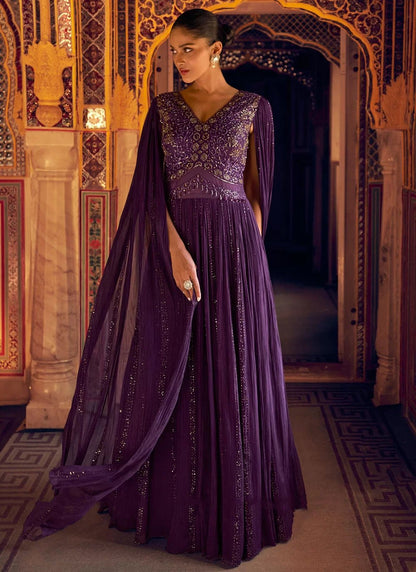 Gorgeous Purple SYK - Indian Dress House 786