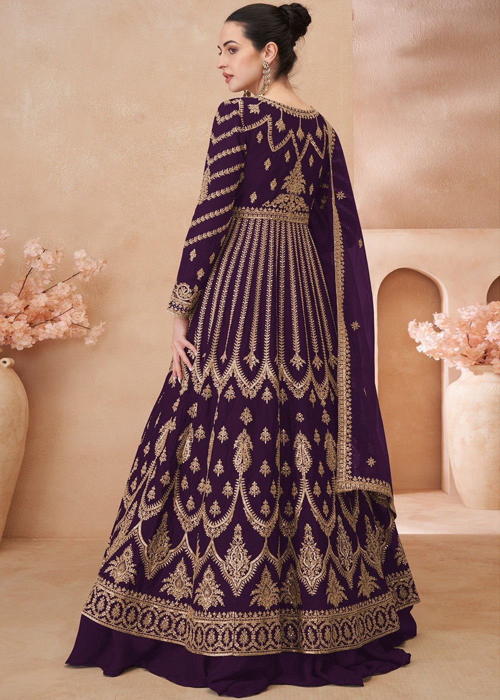 Gorgeous Purple SYNJ - Indian Dress House 786