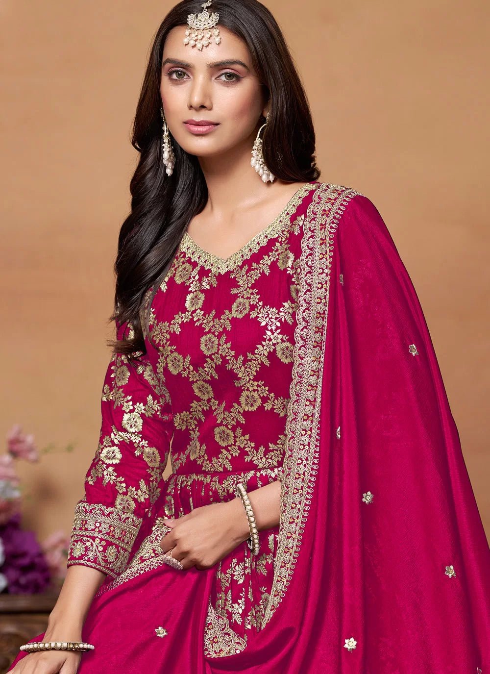 Gorgeous Red ANAY - Indian Dress House 786