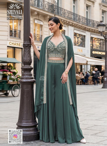 Gorgeous Sea Green SHIV FSL - Indian Dress House 786