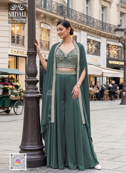 Gorgeous Sea Green SHIV FSL - Indian Dress House 786