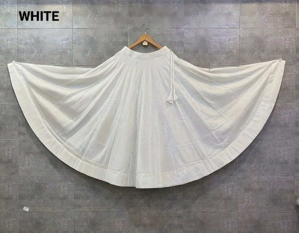 Gorgeous Solid Black and White Skirts - Indian Dress House 786