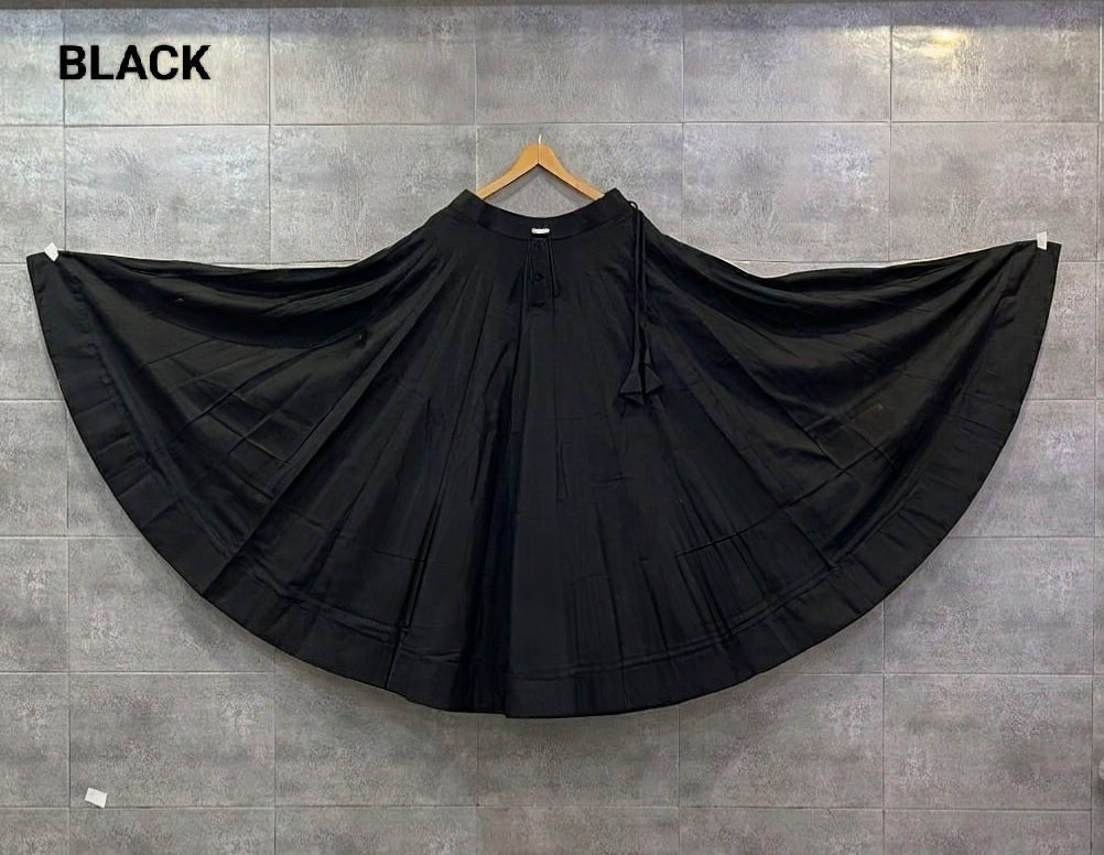 Gorgeous Solid Black and White Skirts - Indian Dress House 786