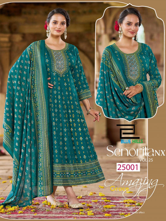 Gorgeous Teal BHS 25001 FVD - Indian Dress House 786