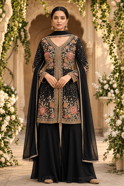 Gorgeous Top & Plazzo Floral SHIV - Indian Dress House 786