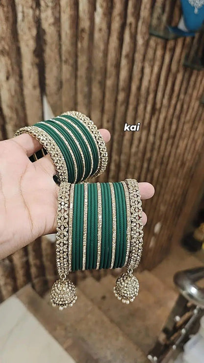 Gorgeous Unique Gold C Bangles JWY - Indian Dress House 786