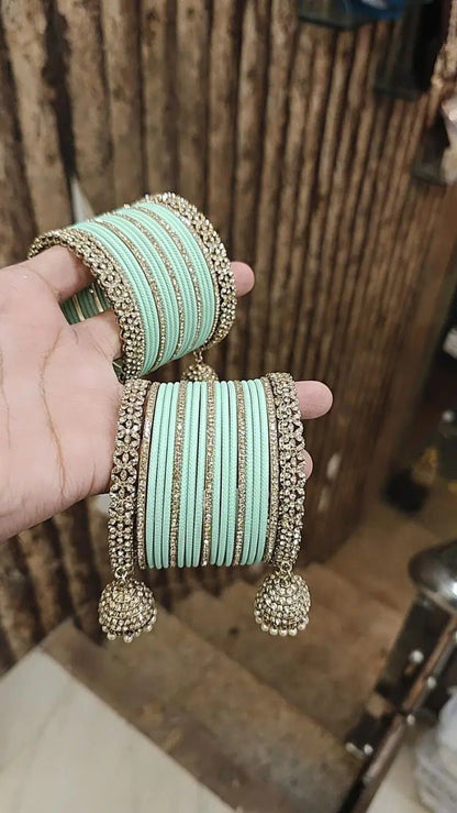 Gorgeous Unique Gold C Bangles JWY - Indian Dress House 786