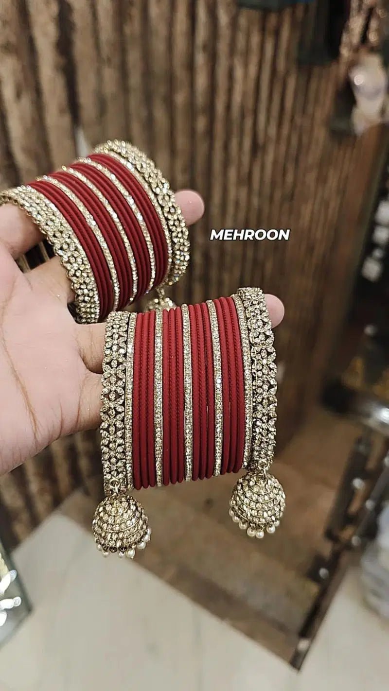 Gorgeous Unique Gold C Bangles JWY - Indian Dress House 786
