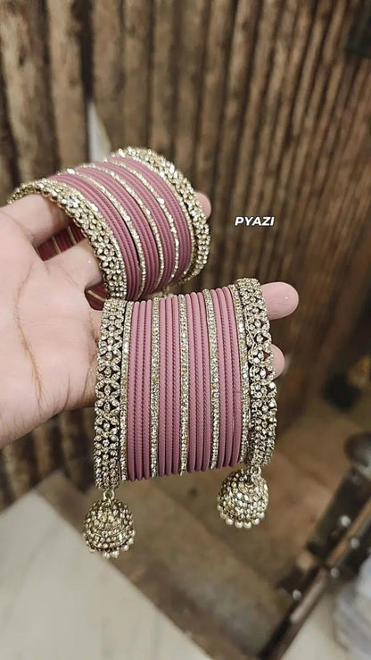 Gorgeous Unique Gold C Bangles JWY - Indian Dress House 786