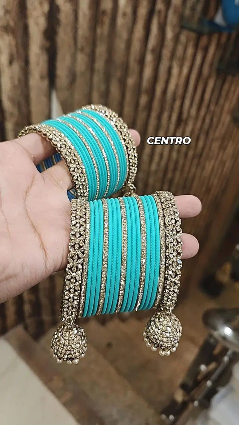 Gorgeous Unique Gold C Bangles JWY - Indian Dress House 786