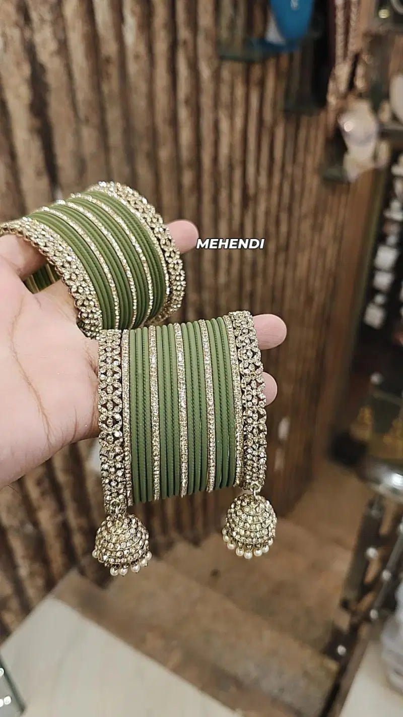 Gorgeous Unique Gold C Bangles JWY - Indian Dress House 786