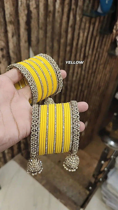 Gorgeous Unique Gold C Bangles JWY - Indian Dress House 786